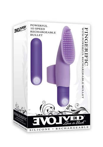 Fingerific Purple Uppladdningsbar fingervibrator