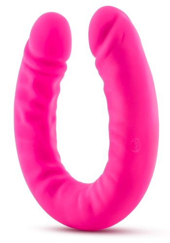 Rusé Slim Dubbeldildo, Hot Pink