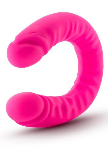 Rusé Slim Dubbeldildo, Hot Pink