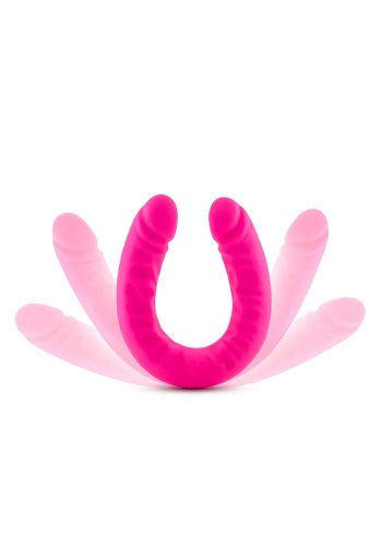 Rusé Slim Dubbeldildo, Hot Pink