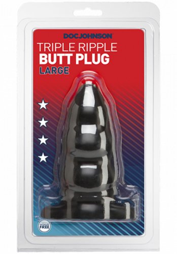 Triple Ripple Buttplugg, Large