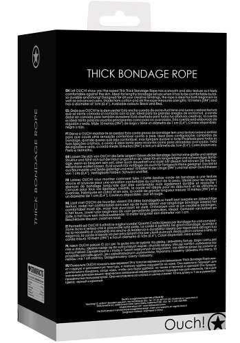 Thick Black Bondage Rope, 10 m