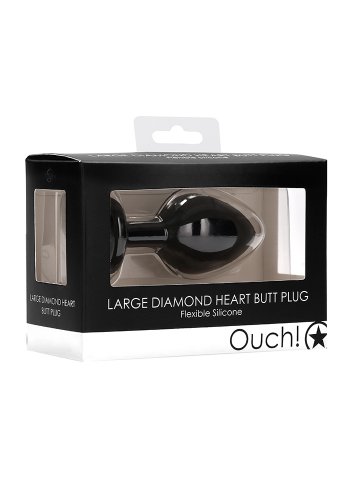 Diamond Heart Butt Plug, Large