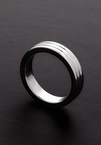 Ribbed Steel Cockring 55 mm
