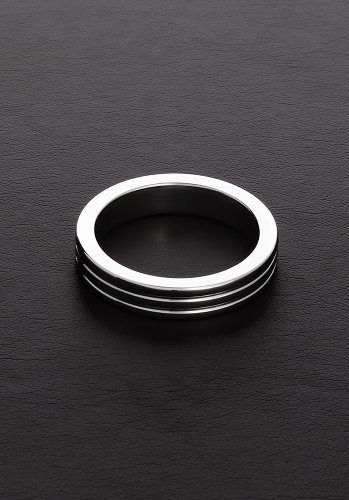 Ribbed Steel Cockring 55 mm