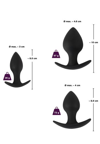 Black Velvet Anal Trainer Set