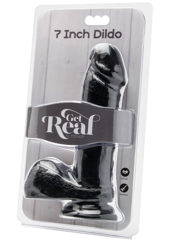 Get Real Svart Dildo 19 cm