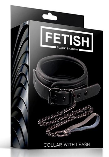 Fetish Black Shadow Krage och koppel