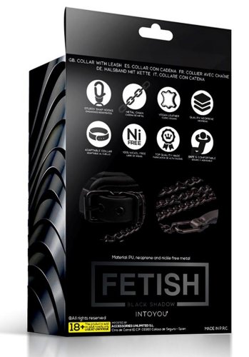 Fetish Black Shadow Krage och koppel