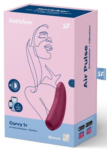 Satisfyer Curvy 1 Plus, Lufttrycksvibrator med App