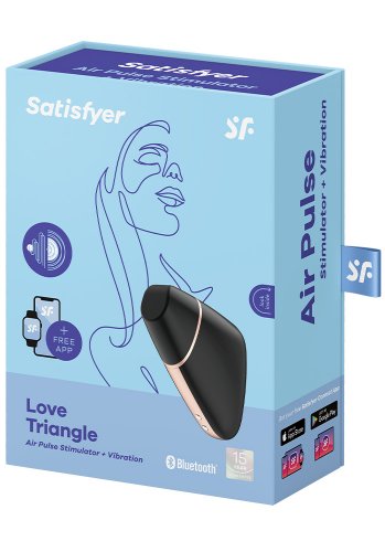 Satisfyer Love Triangle Black, Lufttrycksvibrator med App