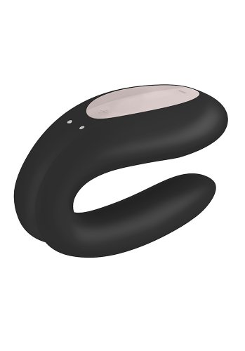 Satisfyer Double Joy Parvibrator, Svart
