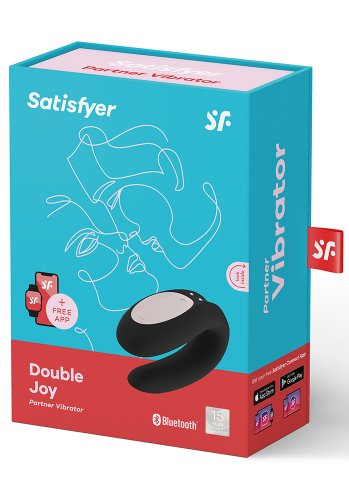 Satisfyer Double Joy Parvibrator, Svart