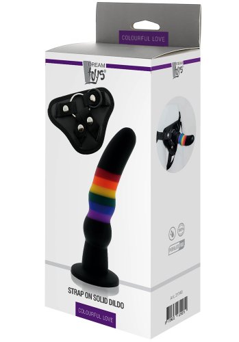 Colourful Love Dildo with Strap-On