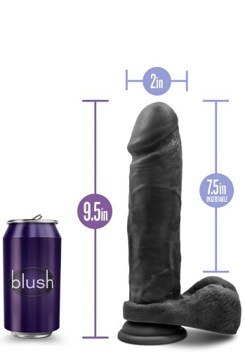 Massive Dual Density Black Dildo 21 cm