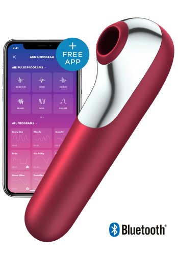 Satisfyer Dual Love Air Pulse Vibrator, red