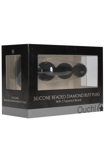Silicone Beaded Diamond Butt Plug