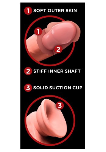 Triple Density Cock with Swinging Balls 17,8 cm
