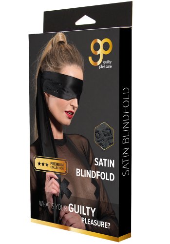 GP Premium Black Satin Blindfold