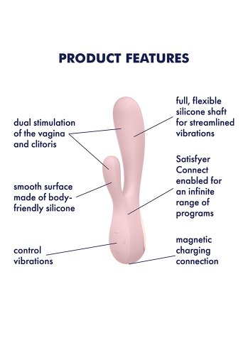 Satisfyer Mono Flex Massagestav, Mauve