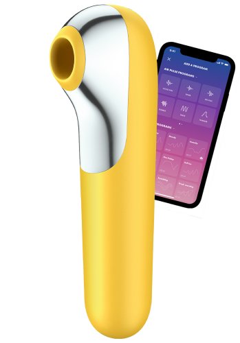Satisfyer Dual Love Air Pulse Vibrator, yellow