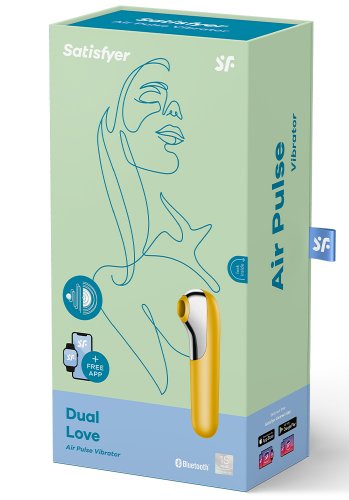 Satisfyer Dual Love Air Pulse Vibrator, yellow