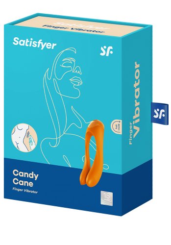 Candy Cane Fingervibrator Orange