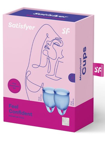 Satisfyer Feel Confident Menskopp, Mörkblå 2-pack
