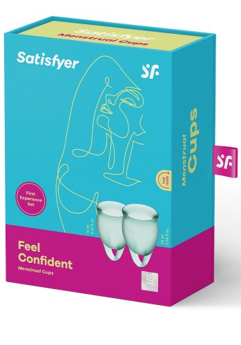 Satisfyer Feel Confident Menskopp, Ljusgrön 2-pack