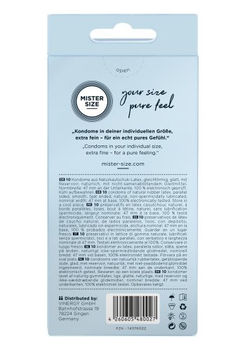 Mister Size Kondomer 47 mm, 10-pack