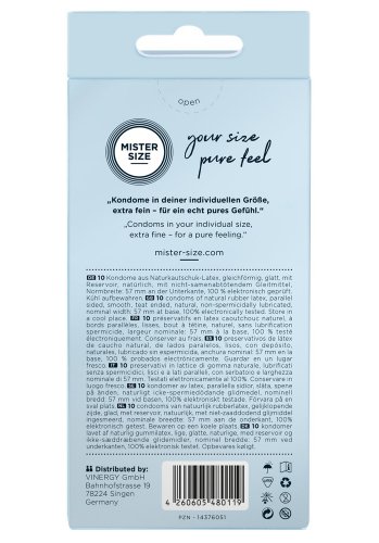 Mister Size Kondomer 57 mm, 10-pack
