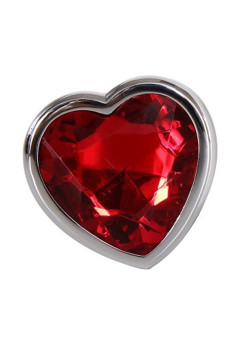 Medium Red Heart Gem Anal Plug