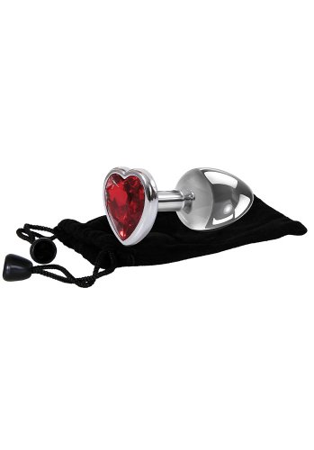 Medium Red Heart Gem Anal Plug