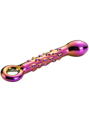 Glamour Glass Ribbed G-Spot dildo