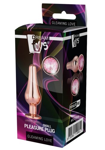 Gleaming Love Small Pleasure Plug, Rose Gold