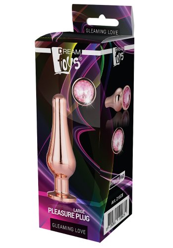 Gleaming Love Large Pleasure Plug, Rose Gold