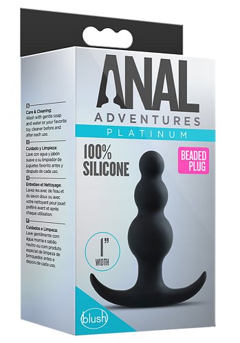 Anal Adventures Platinum Beaded Analplugg