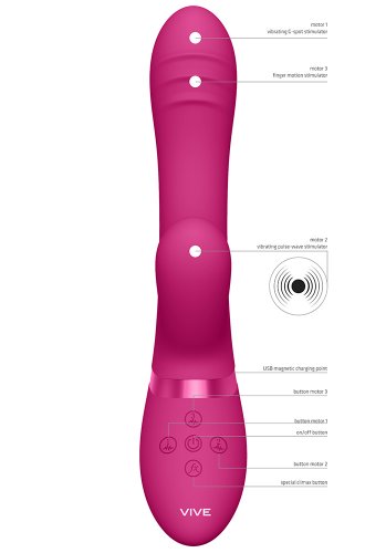 VIVE Tani Finger Motion Vibrator, Rosa