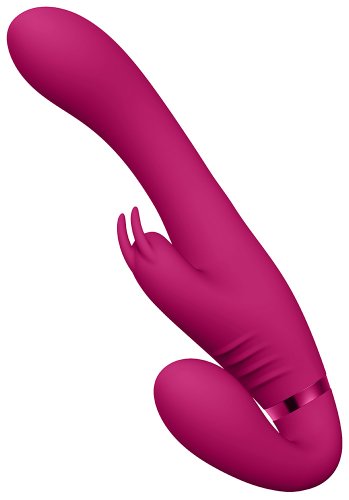 VIVE Suki Triple Action Strapon Rabbit, Rosa