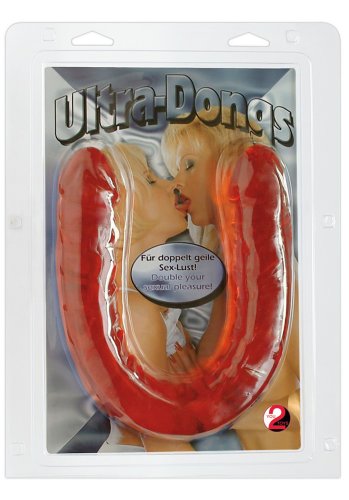 Dubbeldildo 43 cm, Röd