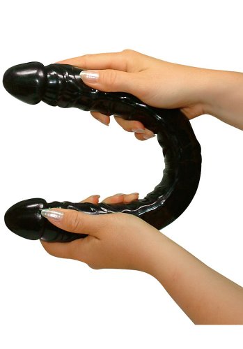 Dubbeldildo 43 cm, Svart