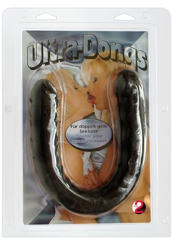Dubbeldildo 43 cm, Svart
