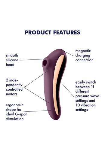 Satisfyer Dual Kiss Wine Red