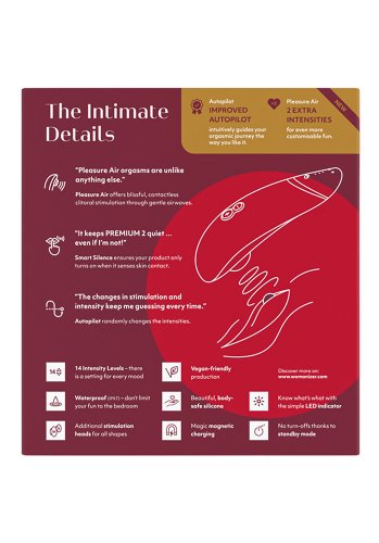 Womanizer Premium 2, Bordeaux