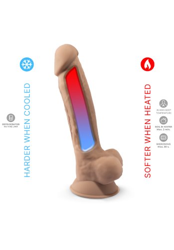 Dual Density Dildo med pung 18 cm