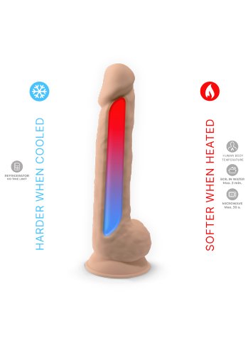 Dual Density Dildo med pung 38 cm