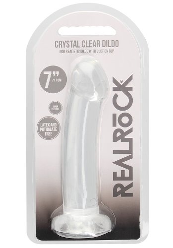 Crystal Clear non realistic dildo 17 cm, Clear