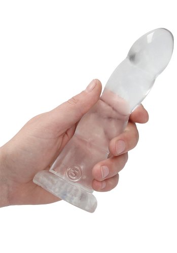 Crystal Clear non realistic dildo 17 cm, Clear