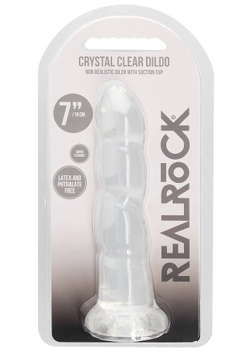 Crystal Clear non realistic dildo 17 cm, Clear