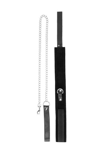 Black & White Velcro Collar with Leash and Wrist Cuffs